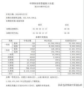 全小号！大乐透24104期开出3注一等奖，分落两地，每注奖金1000万-图5